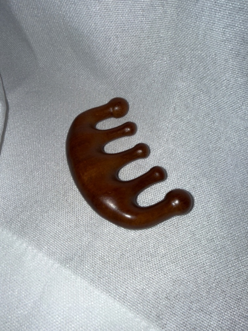 Vintage Brown Wooden Hair Comb Massager